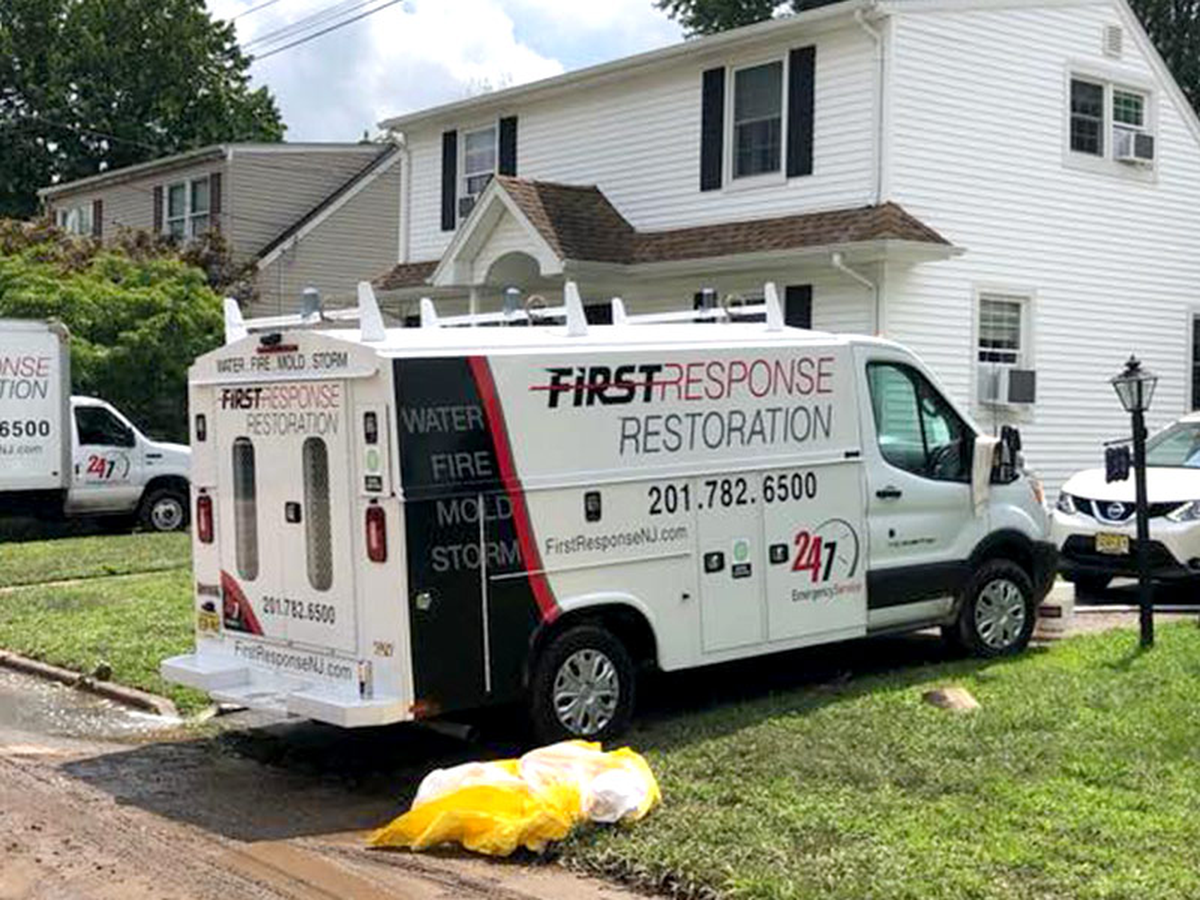 First Response Restoration — Water Damage Restoration crew at work in Wyckoff, NJ