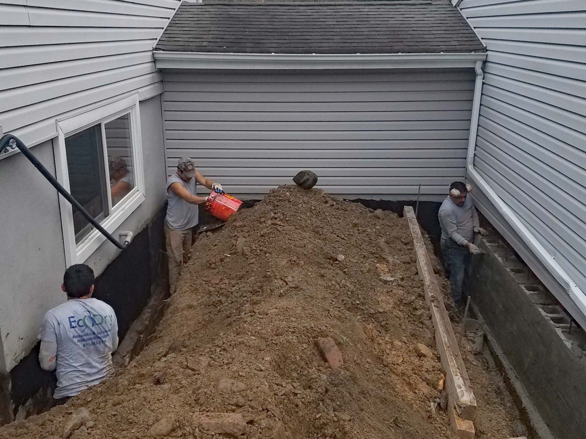 Eco-Dry Waterproofing — Waterproofing crew at work in Bergen & Essex Counties (multi-town service area — no single HQ confirmed), NJ