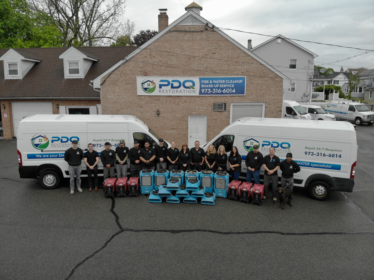 PDQ Restoration — Water Damage Restoration crew at work in West Orange/Livingston/Orange/South Orange/Montclair, NJ